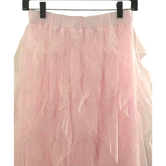 New Plus Size Women's Pink Tulle Skirt Elastic Waist Ruffled Layers 1X 2X - Picture 6 of 6